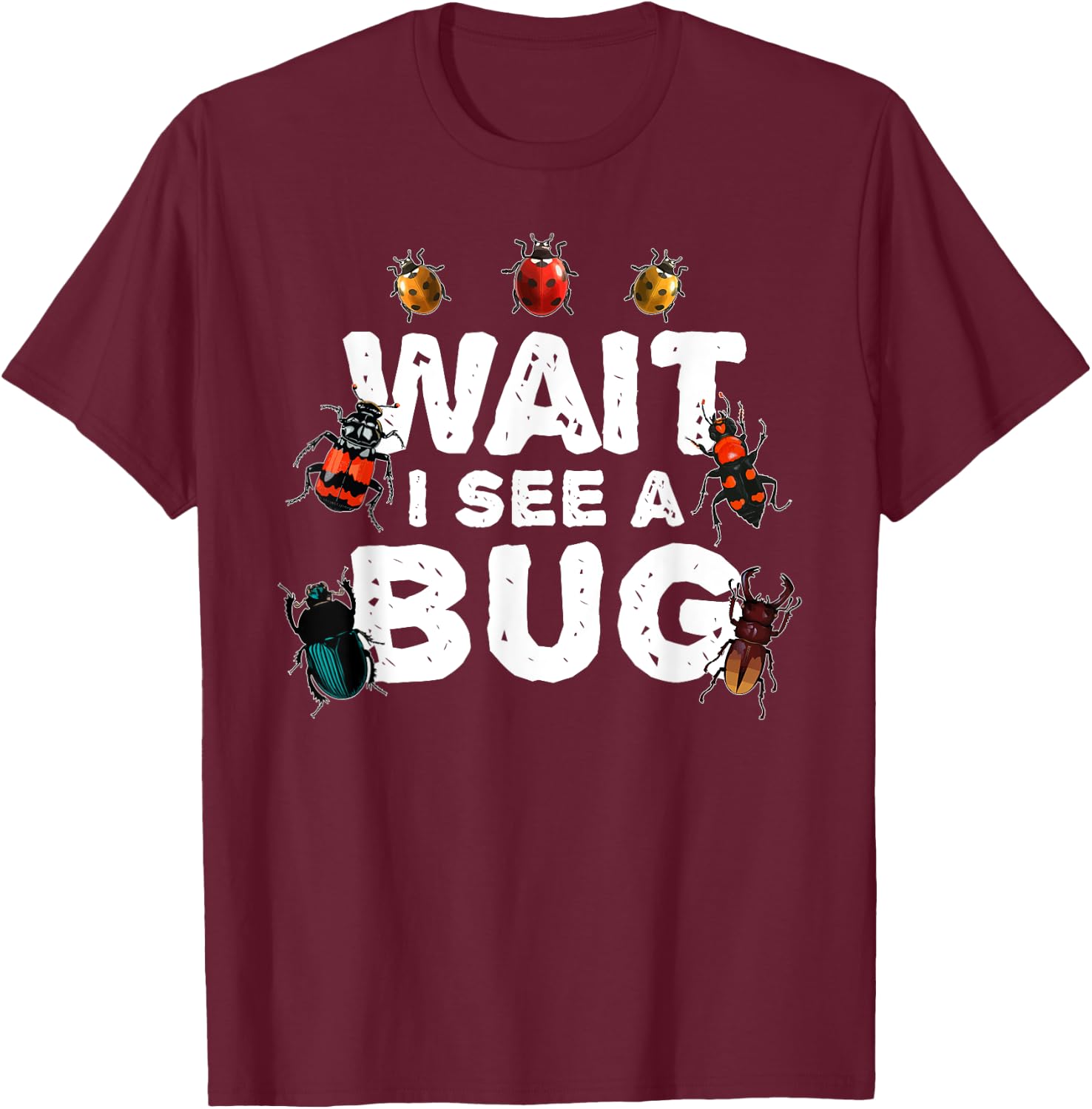 Funny Bug Women Insect Ladybug Science Entomologist T-Shirt - T-Shirt | Maroon