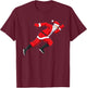 Funny Christmas Santa Sprinter Track and Field Runner T-Shirt - T-Shirt | Maroon