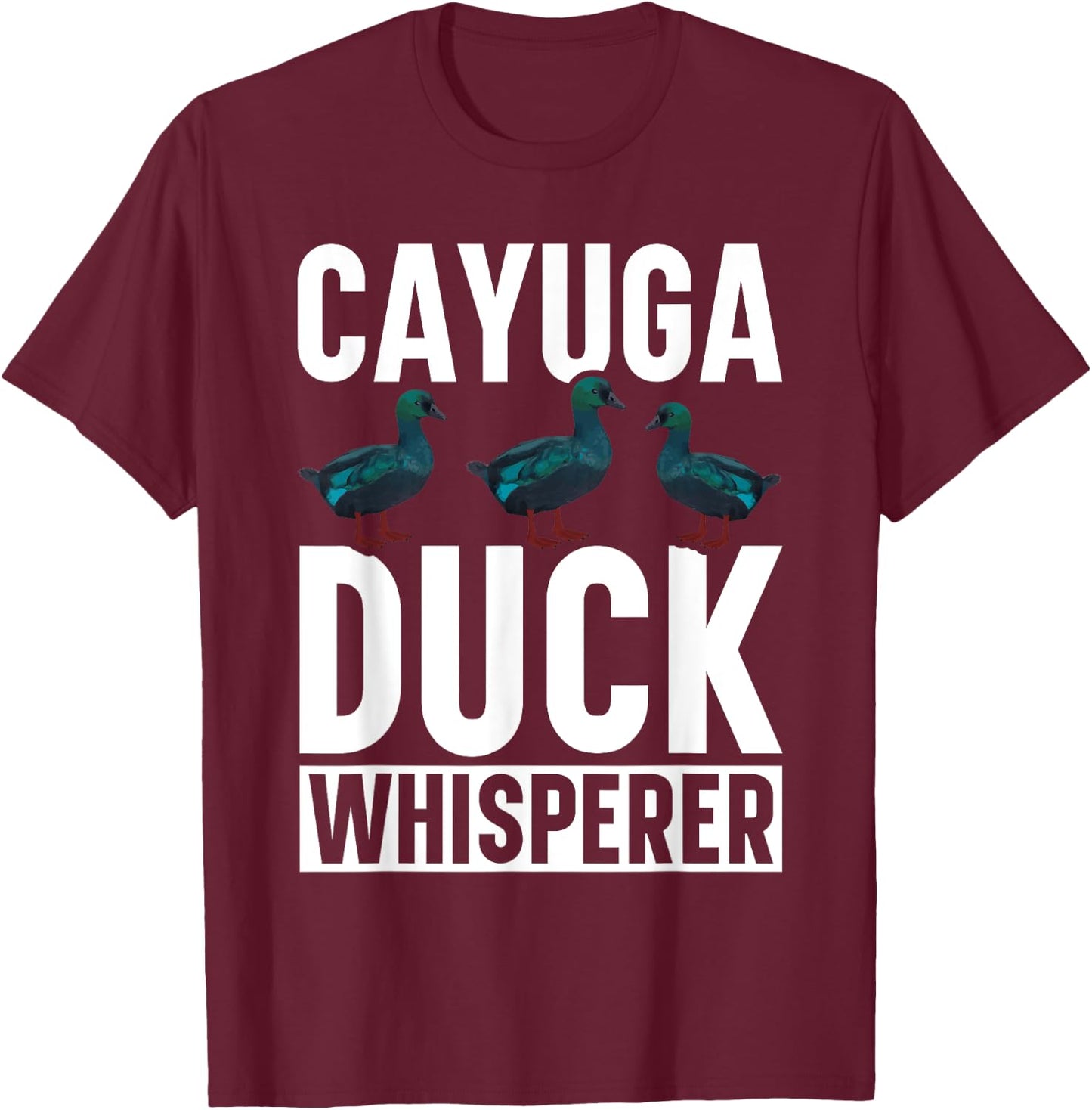 Cayuga Duck Stuffed Animal Plush Caygua Duck Lover Food T-Shirt - T-Shirt | Maroon