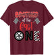 BROTHER Of The Fast One Birthday One Yers Race Car Bday T-Shirt - T-Shirt | Maroon