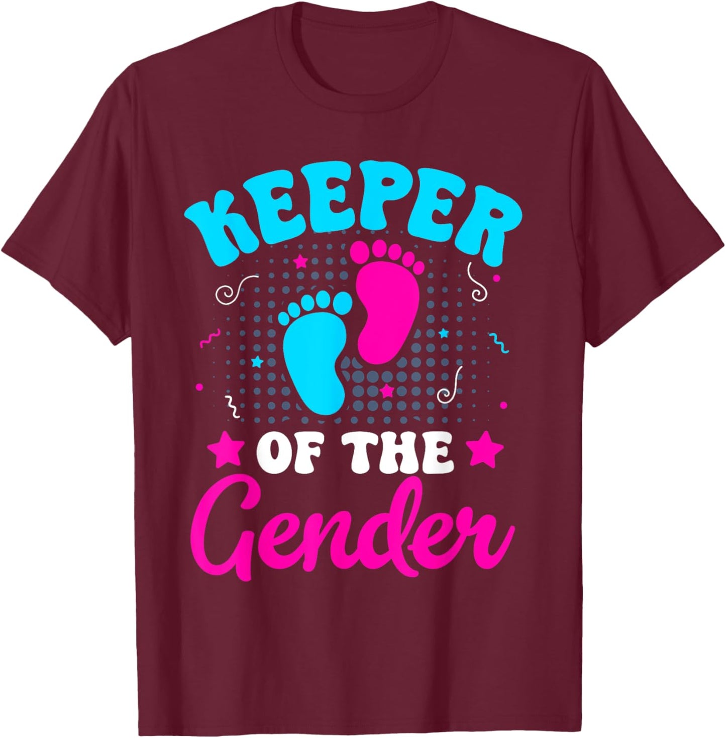 Keeper of the Gender Baby Reveal T-Shirt - T-Shirt | Maroon