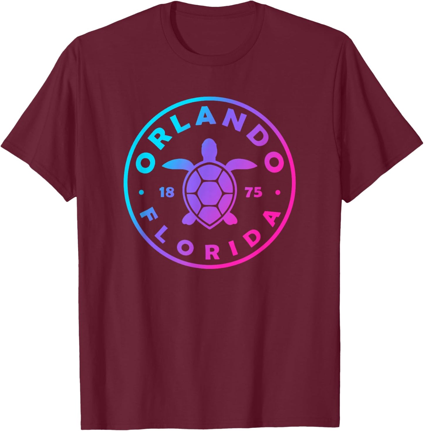 Orlando Florida Sea Turtle Tie Dye Beach Vacation T-Shirt - T-Shirt | Maroon