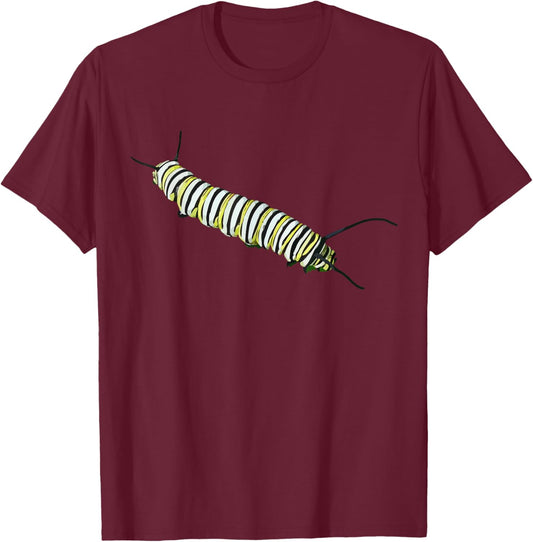 Monarch Caterpillar Monarch Caterpillar Shirt T-Shirt - T-Shirt | Maroon