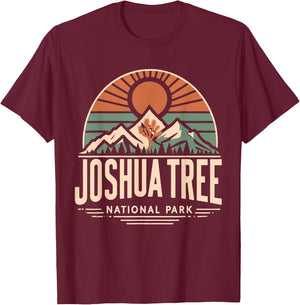 Vintage Joshua Tree National Park Hiking Camping Outdoor T-Shirt - T-Shirt | Maroon