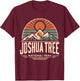 Vintage Joshua Tree National Park Hiking Camping Outdoor T-Shirt - T-Shirt | Maroon