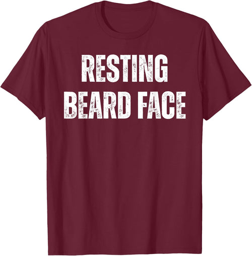 Resting Beard Face Funny Beard Bearded Men , Small, Black