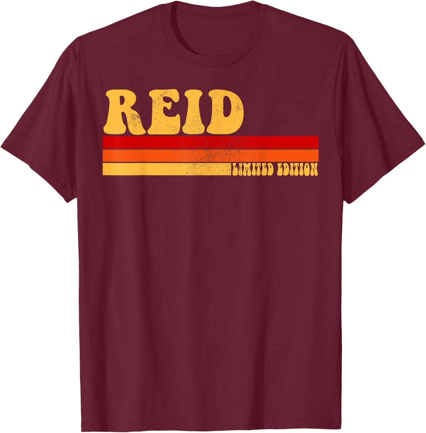 REID Name Personalized Idea Men Retro Vintage REID T-Shirt - T-Shirt | Maroon