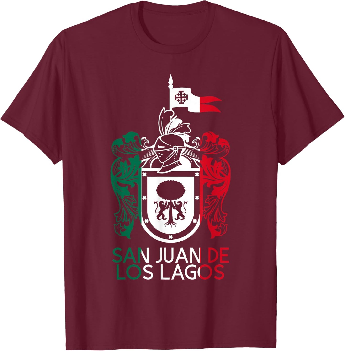 San Juan De Los Lagos Jalisco Estado Mexico Escudo Eagle T-Shirt - T-Shirt | Maroon