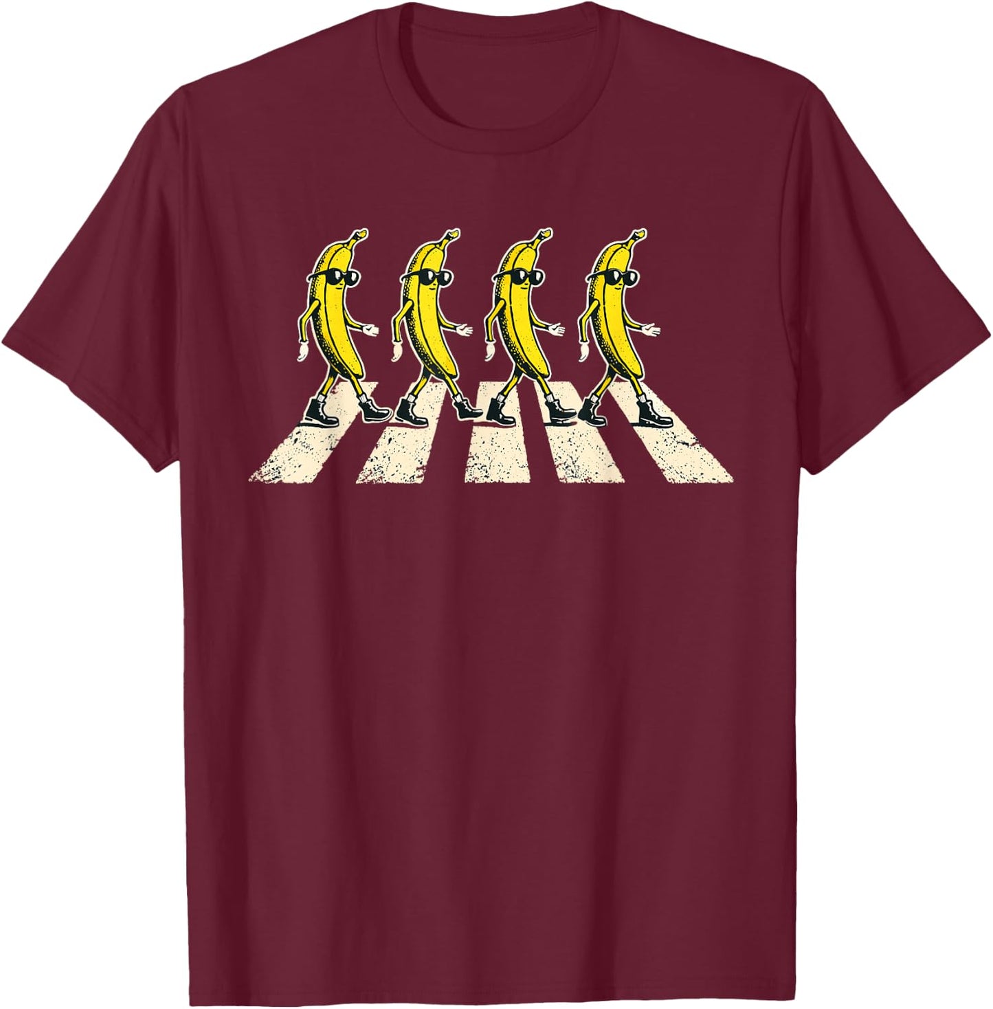Retro Banana Novelty Men Women Kids Funny Banana T-Shirt - T-Shirt | Maroon