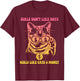Girls Don't Like Boys Girls Like Cats & Money T-Shirt - T-Shirt | Maroon