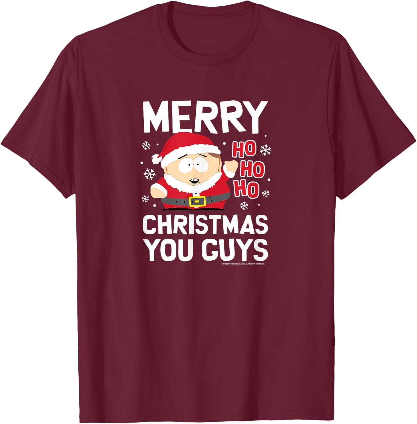 South Park - Merry Christmas You Guys T-Shirt - T-Shirt | Maroon