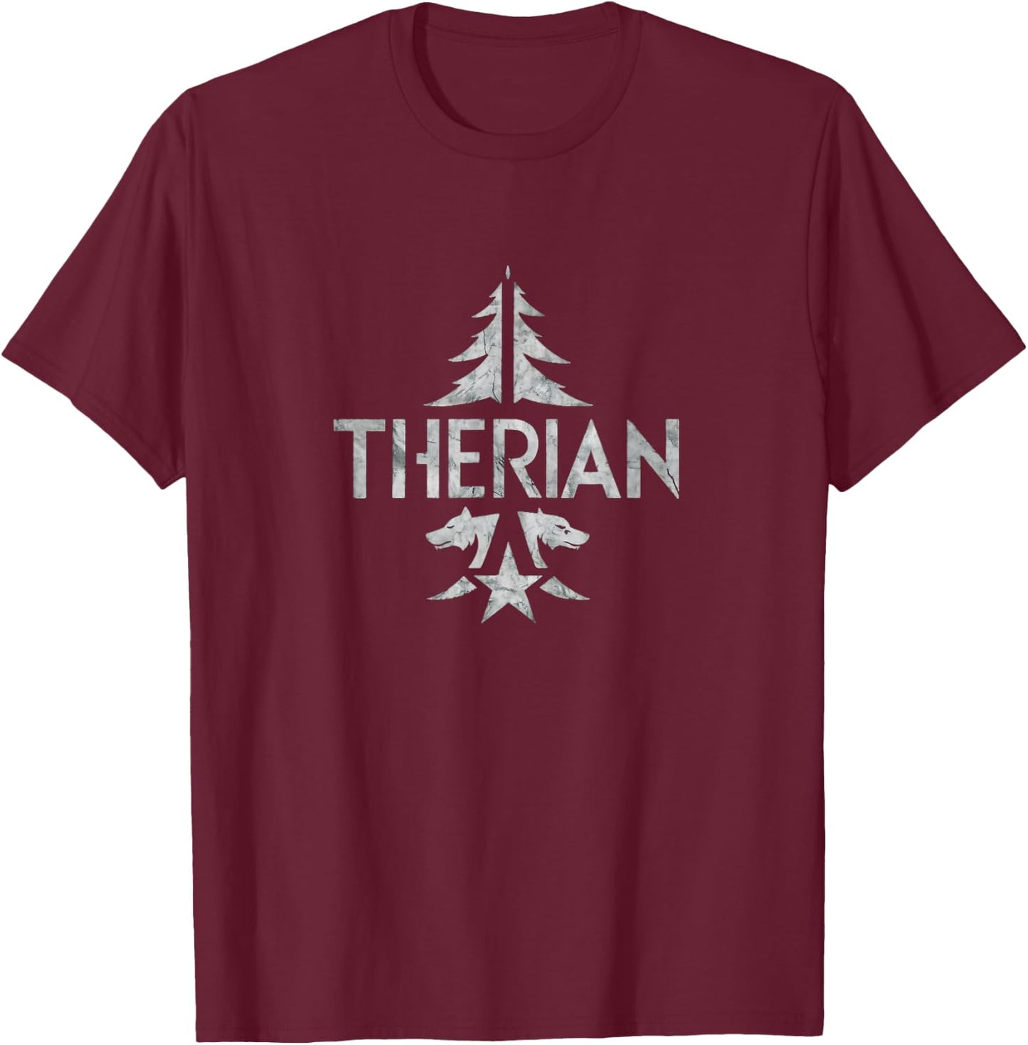 Wolf Therian Nature T-Shirt - T-Shirt | Maroon