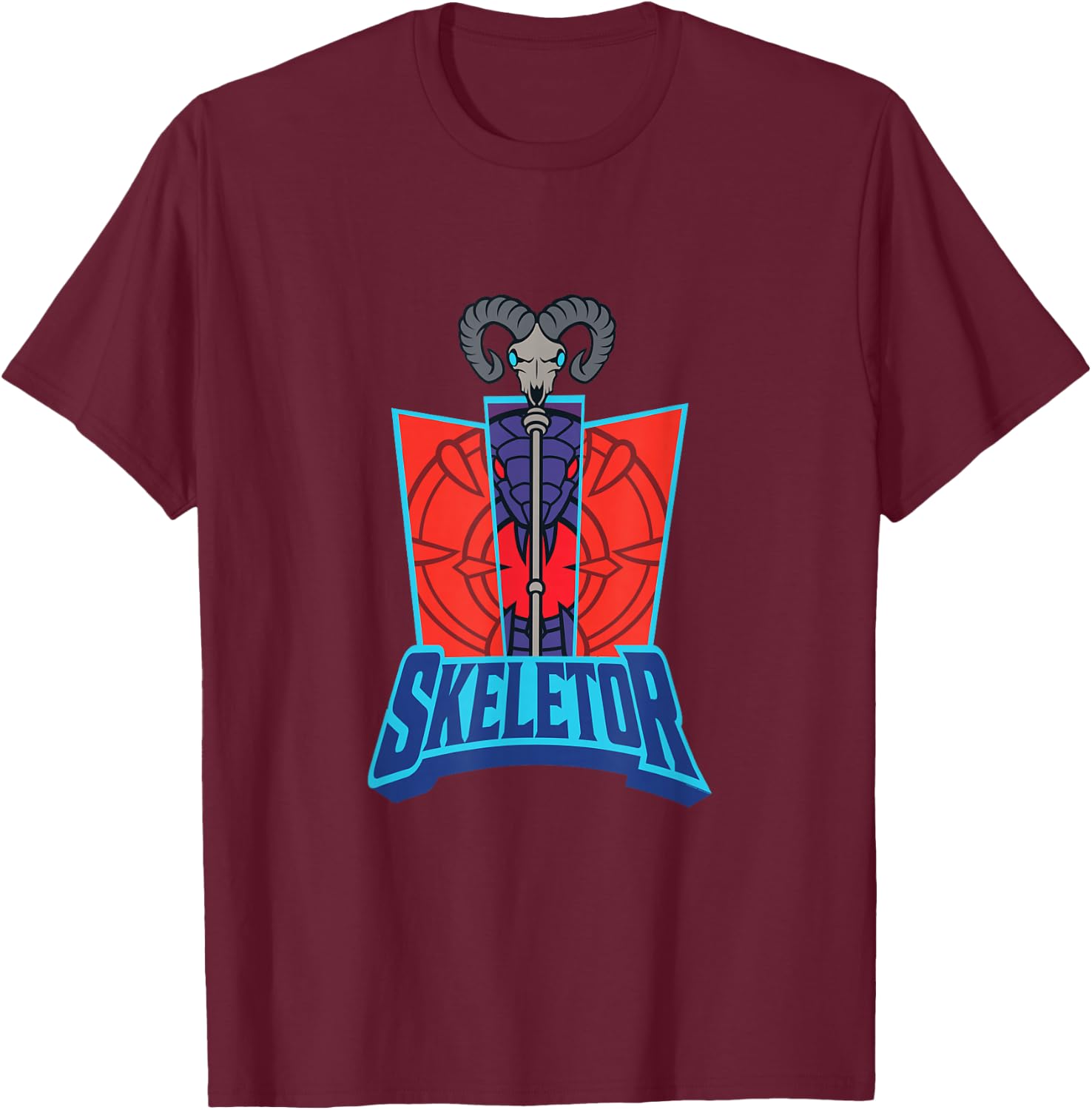 Masters of the Universe Skeletor Logo T-Shirt - T-Shirt | Maroon