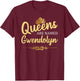 Queens Are Named GWENDOLYN Personalized Funny Birthday Gift T-Shirt - T-Shirt | Maroon