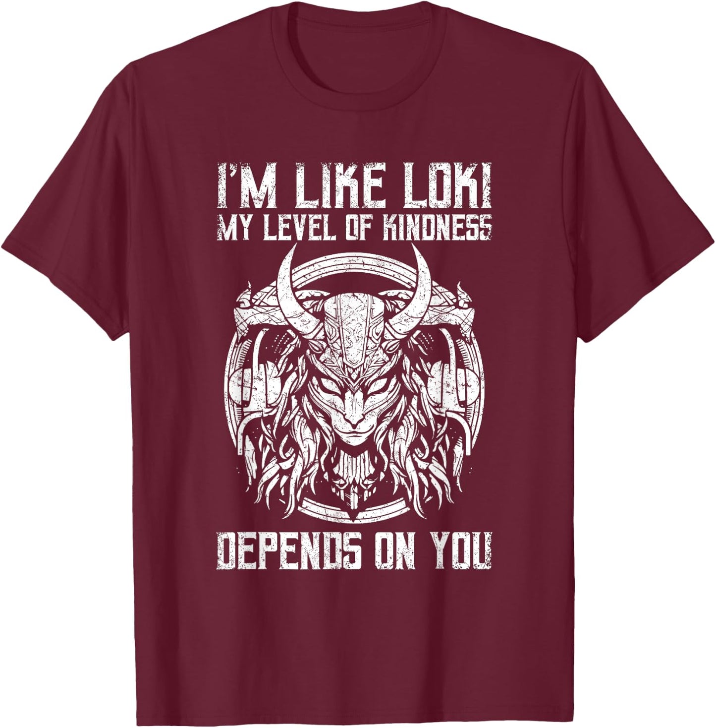 Loki God Viking Norse Mythology Loki T-Shirt - T-Shirt | Maroon