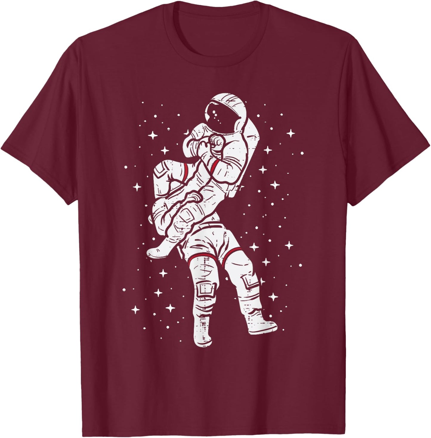 Astronaut Jiu Jitsu Funny Jujitsu Bjj Space Men Women Kids T-Shirt - T-Shirt | Maroon