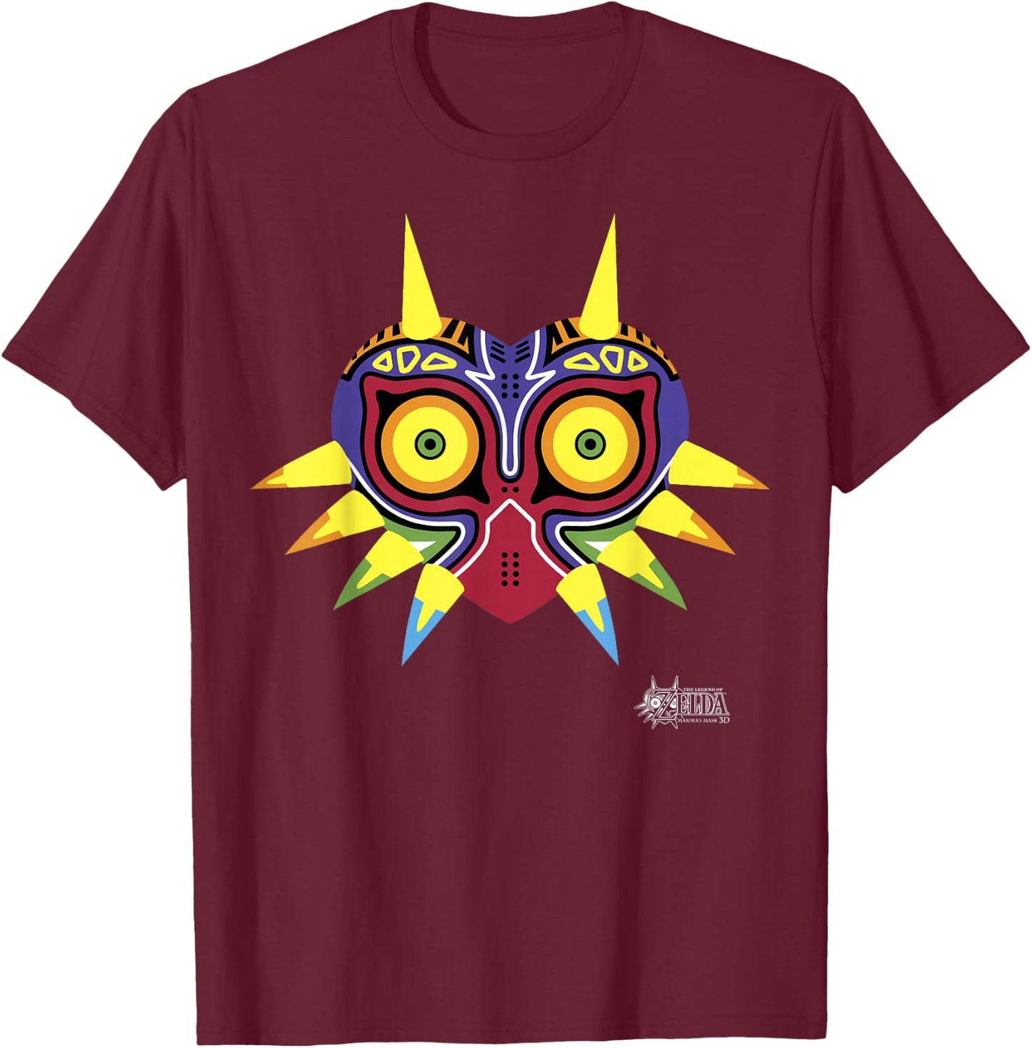 Legend Of Zelda Majoras Mask Portrait Logo T-Shirt - T-Shirt | Maroon