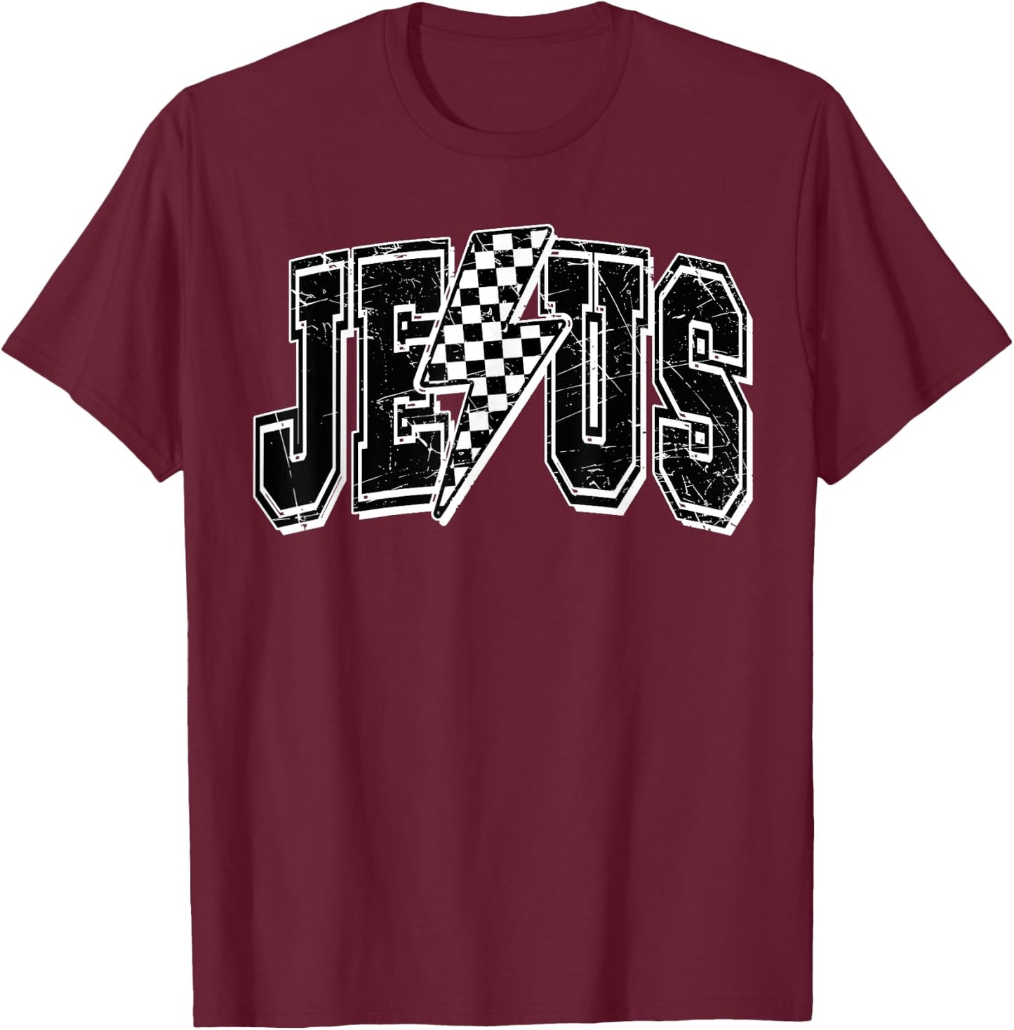 Funny Groovy Christian Faith Religious T-Shirt - T-Shirt | Maroon