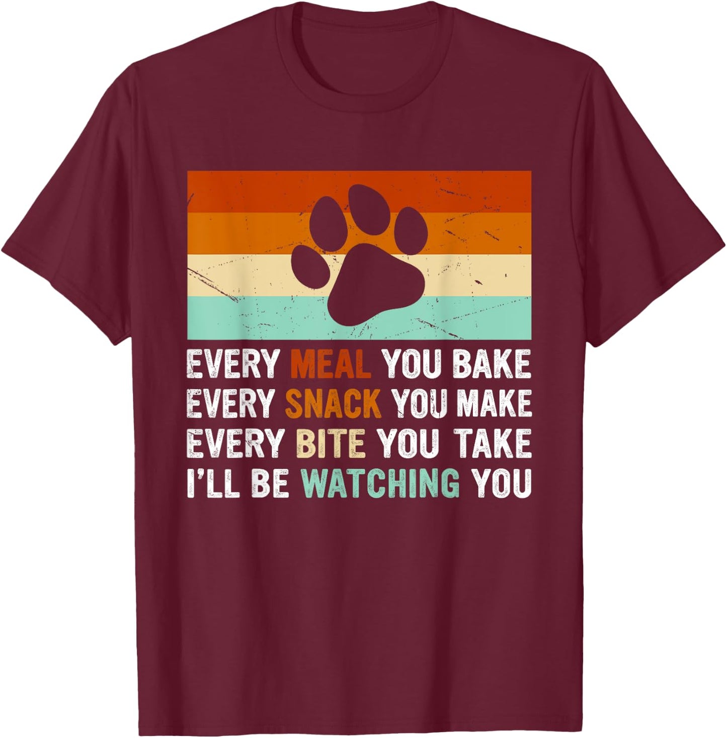 Retro Dog, Dog Owner, Dog Humor, Dog Lover - Funny Dog T-Shirt - T-Shirt | Maroon