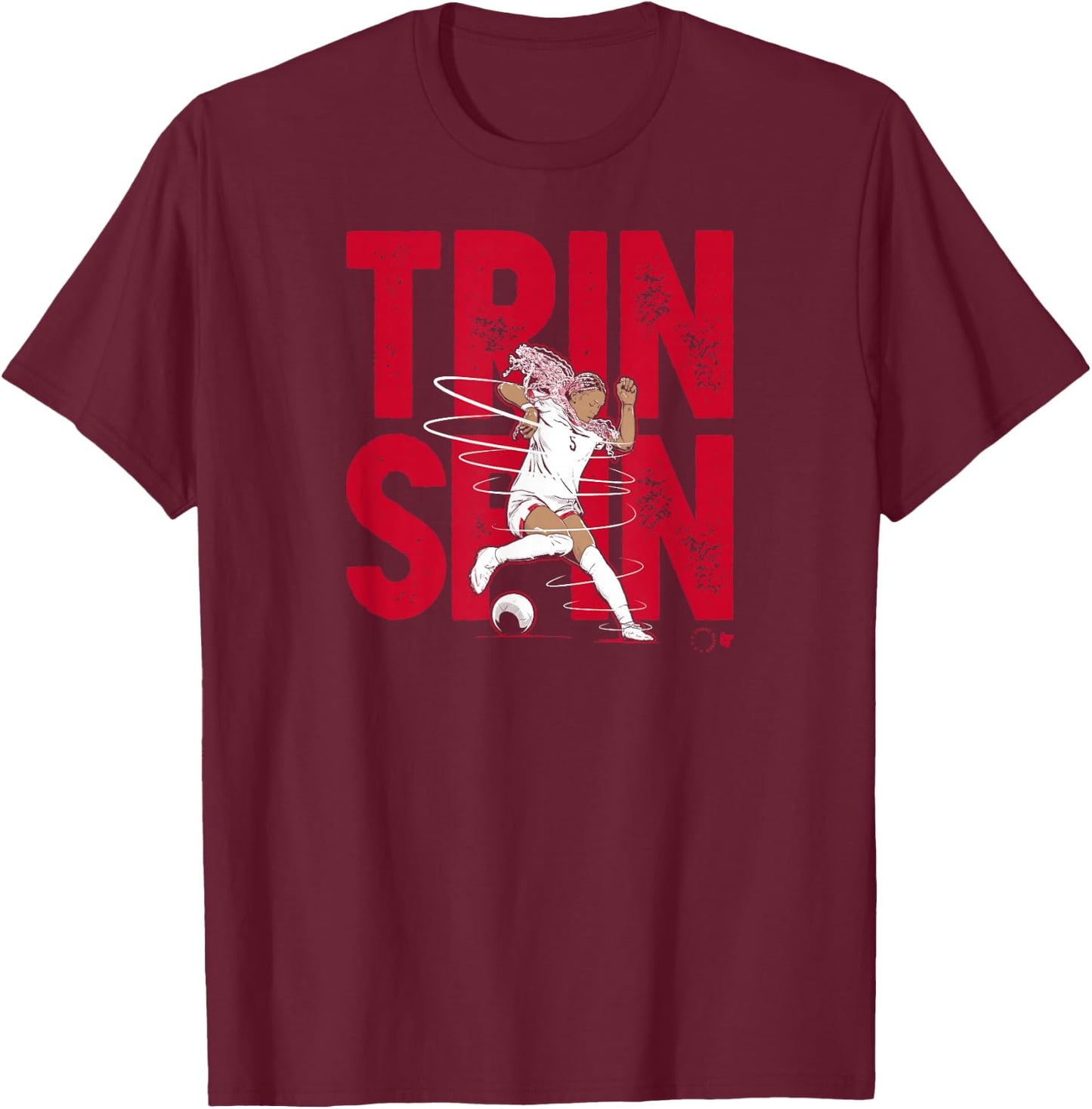 Trinity Rodman - Trin Spin - USA Women's Soccer T-Shirt - T-Shirt | Maroon