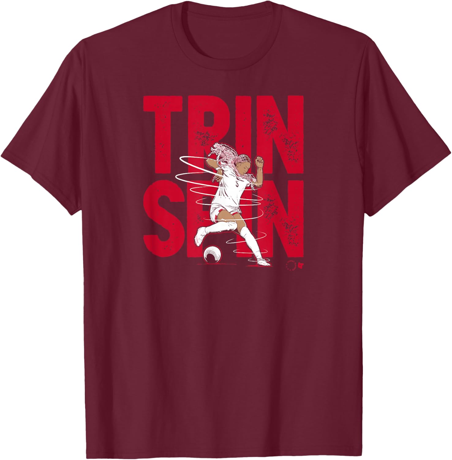 Trinity Rodman - Trin Spin - USA Women's Soccer T-Shirt - T-Shirt | Maroon