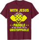 Christian Pickleball Girl Women Religious Jesus Pickleball T-Shirt - T-Shirt | Maroon