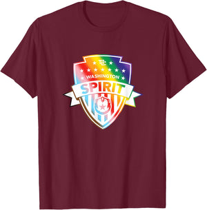 NWSL Washington Spirit Pride Crest T-Shirt - T-Shirt | Maroon