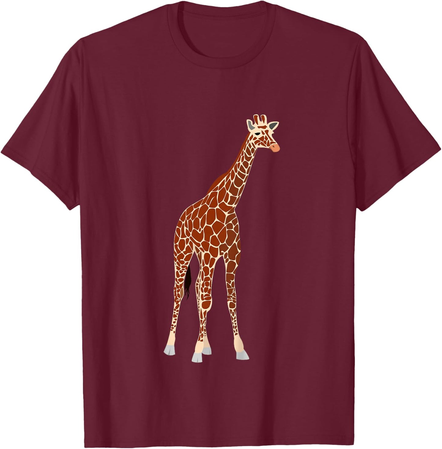 Giraffe Kids Shirt - Boys & Girls Age 3-12 T-Shirt - T-Shirt | Maroon