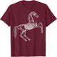 Horse Skeleton T-Shirt - T-Shirt | Maroon