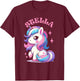 Stella Cute Unicorn Design for Girls Name Stella T-Shirt - T-Shirt | Maroon
