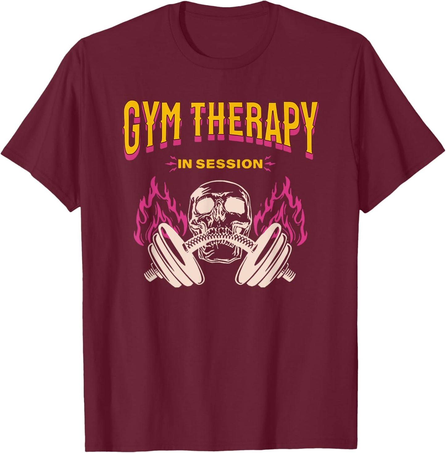 Gym Therapy in Session T-Shirt - T-Shirt | Maroon