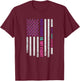 American Flag Thyroid Cancer Awareness T-Shirt - T-Shirt | Maroon