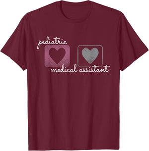 Pediatric Medical Assistant Pediatric MA Oncology Cardiology T-Shirt - T-Shirt | Maroon