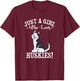 Just A Girl Who Loves Siberian Husky Dog Lover T-Shirt - T-Shirt | Maroon
