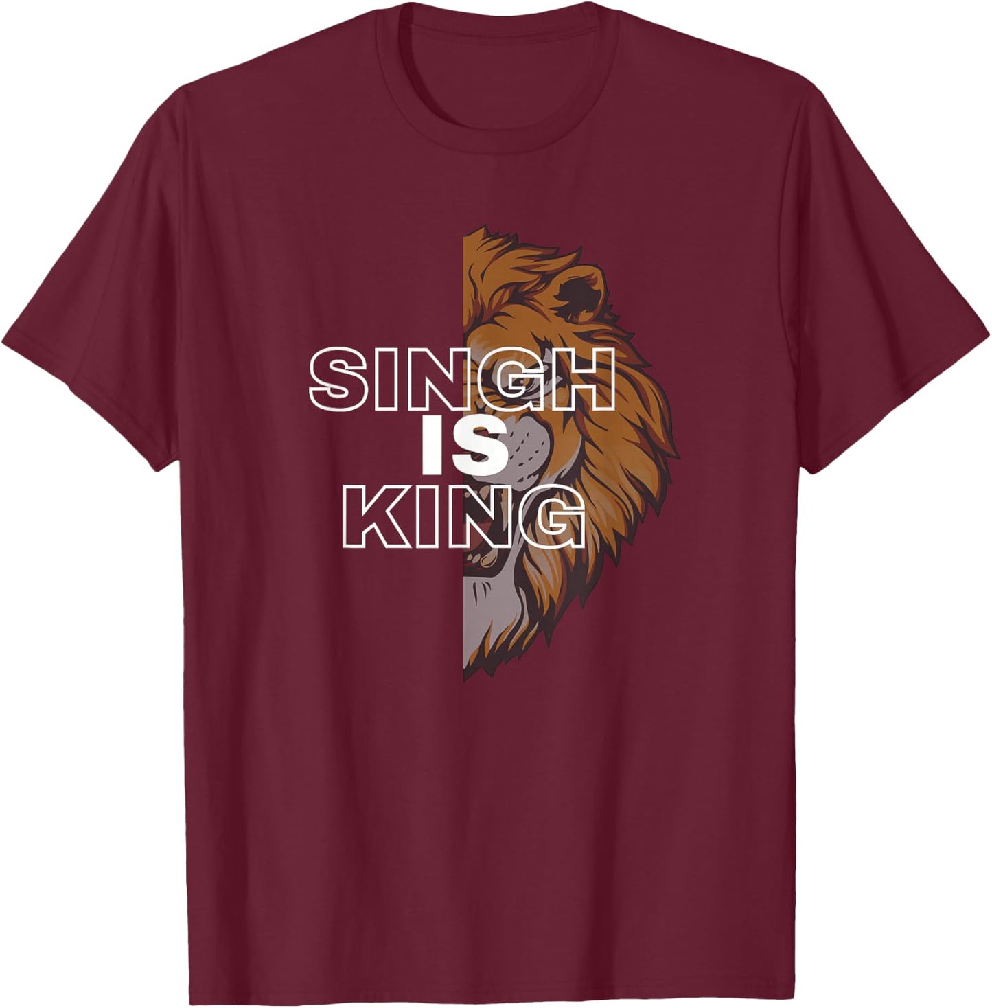 Singh Is King T-Shirt - T-Shirt | Maroon