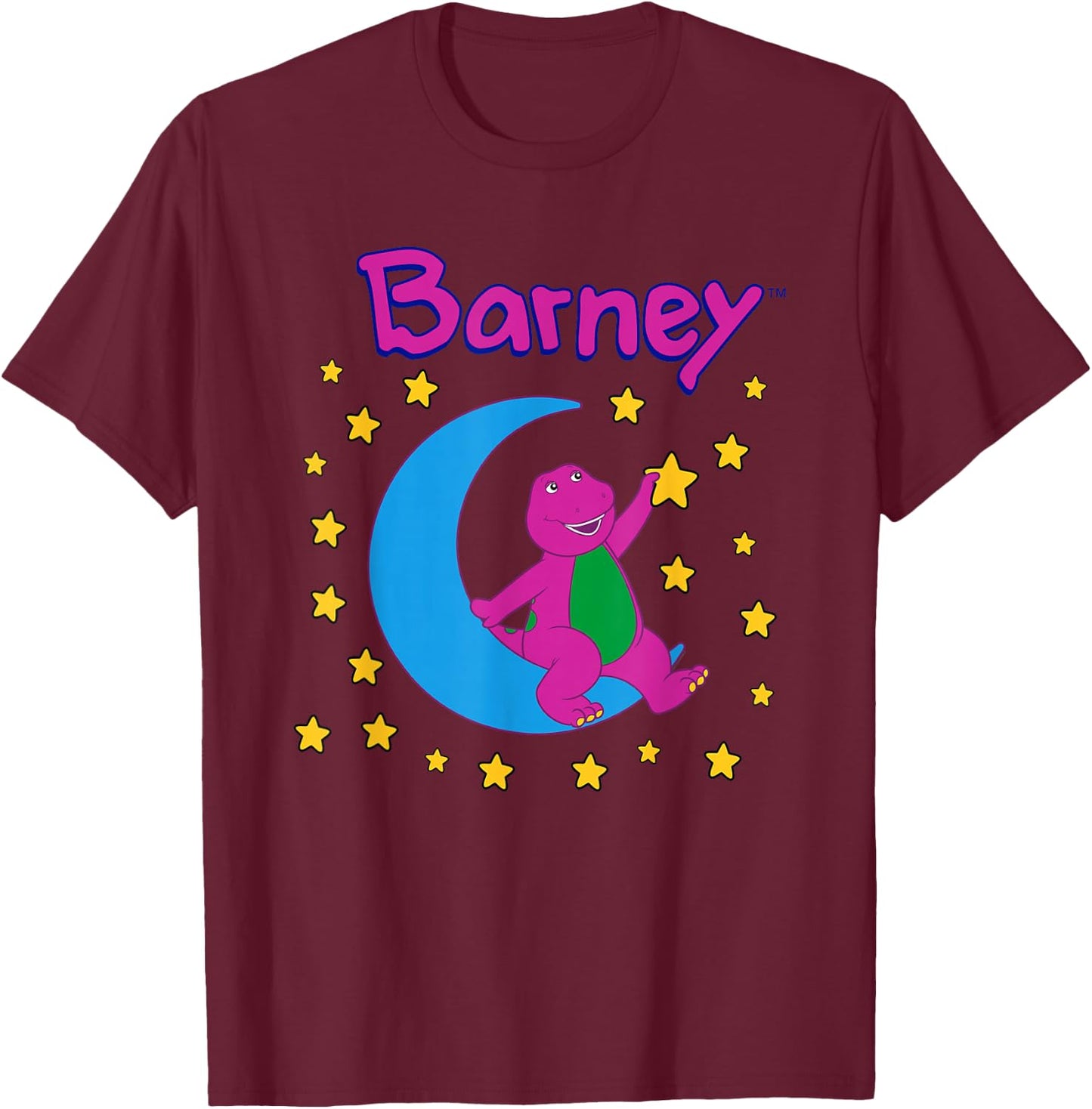 Barney - Moon and Stars T-Shirt - T-Shirt | Maroon