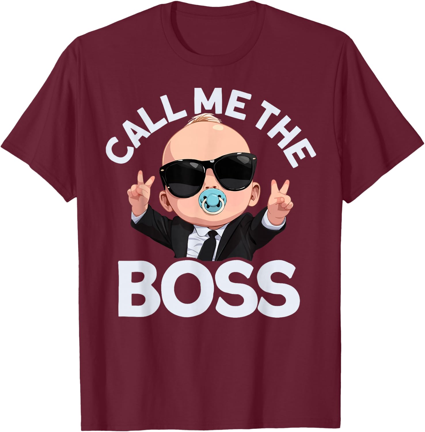 Baby Boss "Call Me Boss" Like A Boss Kids T-Shirt - T-Shirt | Maroon