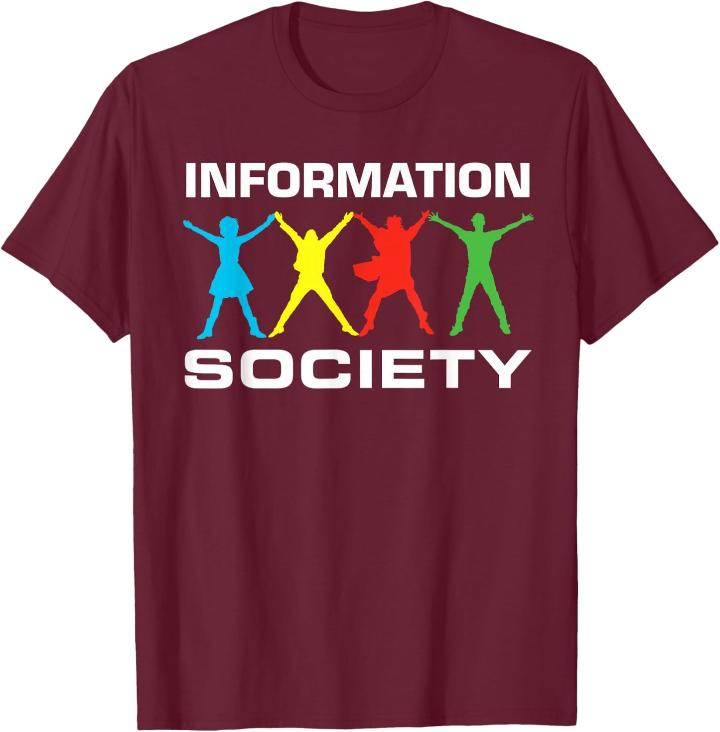 Information Society Jump T-Shirt - T-Shirt | Maroon