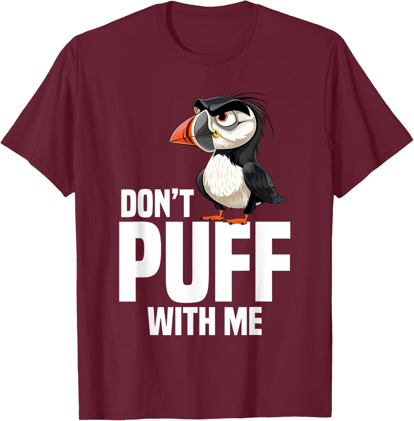 Puffin Stuffed Animal iceland Costume Stuffed Puffin T-Shirt - T-Shirt | Maroon
