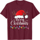Merry Christmas Red Santa Hat Reindeer Xmas Family Men Women T-Shirt - T-Shirt | Maroon