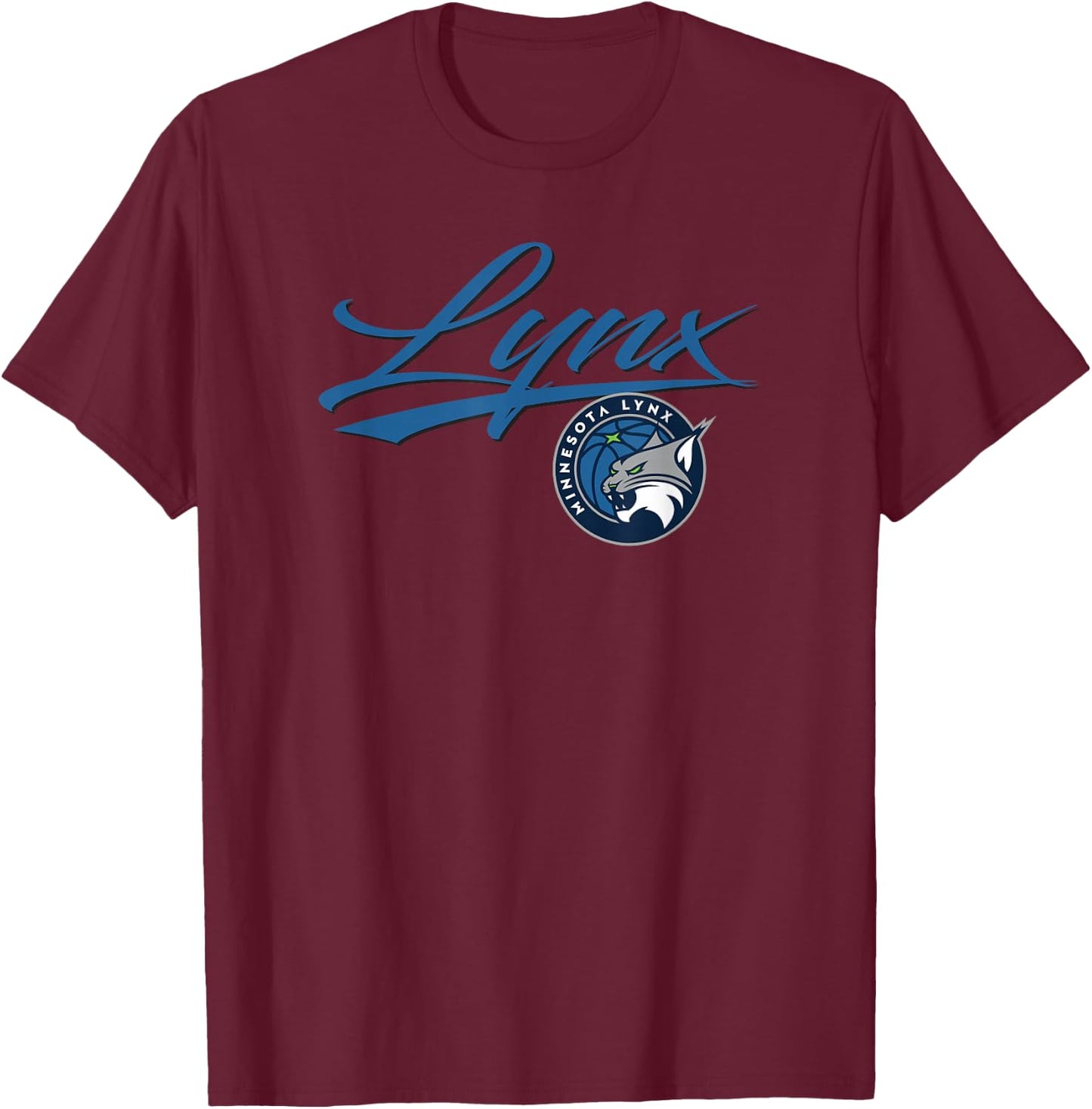 WNBA Minnesota Lynx Officially Licensed , Small, Black T-Shirt - T-Shirt | Maroon