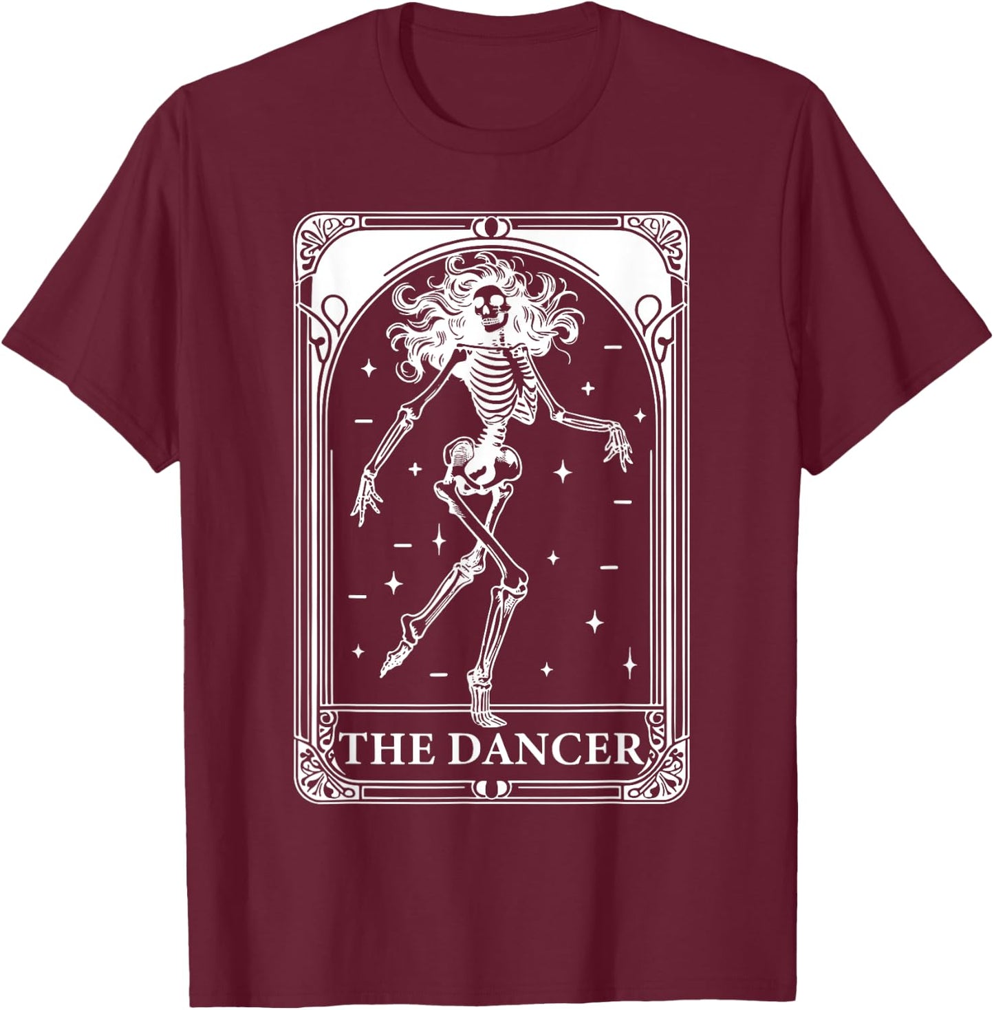 Dancer Tarot Card Skeleton Dancing Daughter Teacher Mom T-Shirt - T-Shirt | Maroon