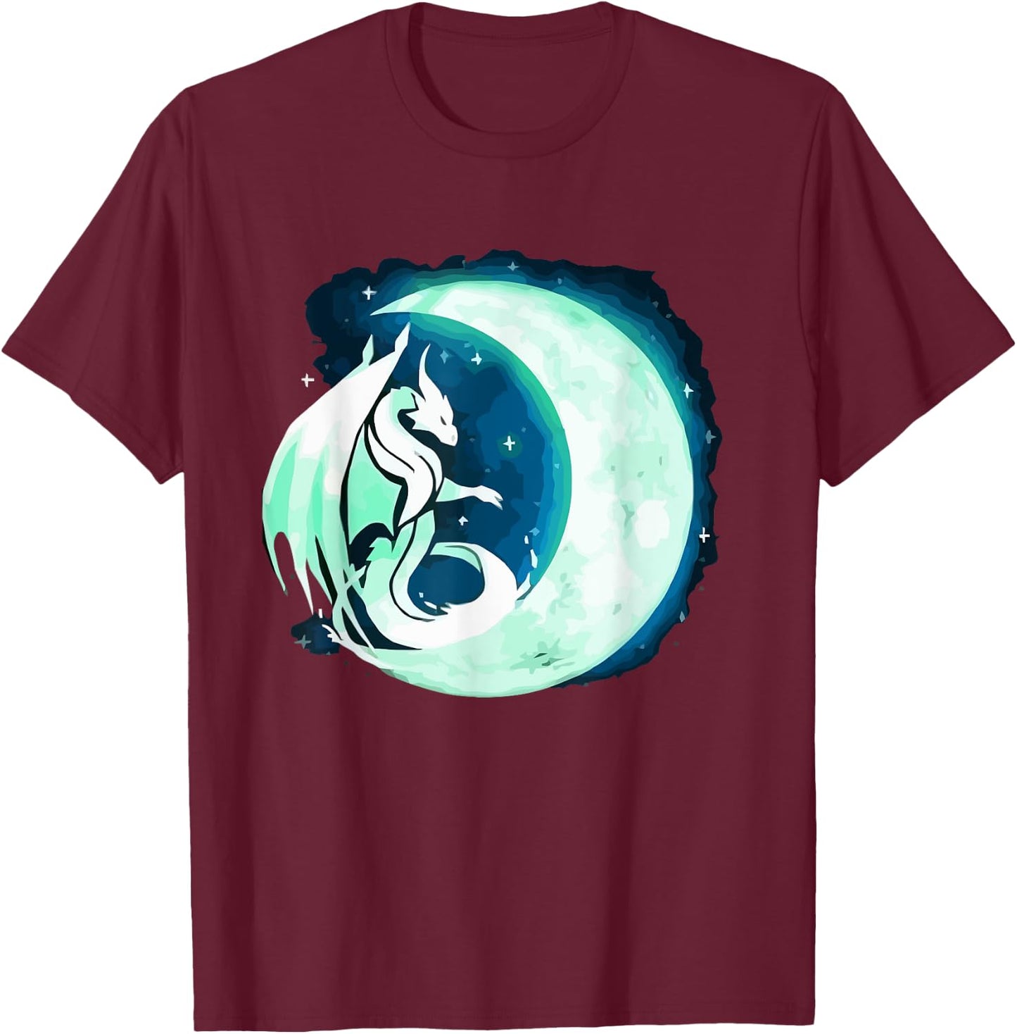Dragon Moon T-Shirt - T-Shirt | Maroon