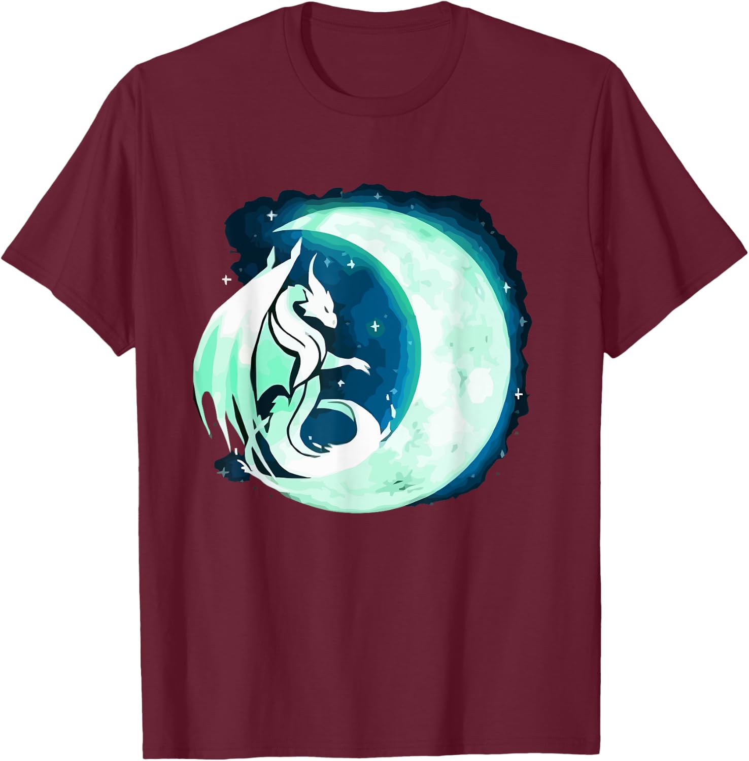 Dragon Moon T-Shirt - T-Shirt | Maroon