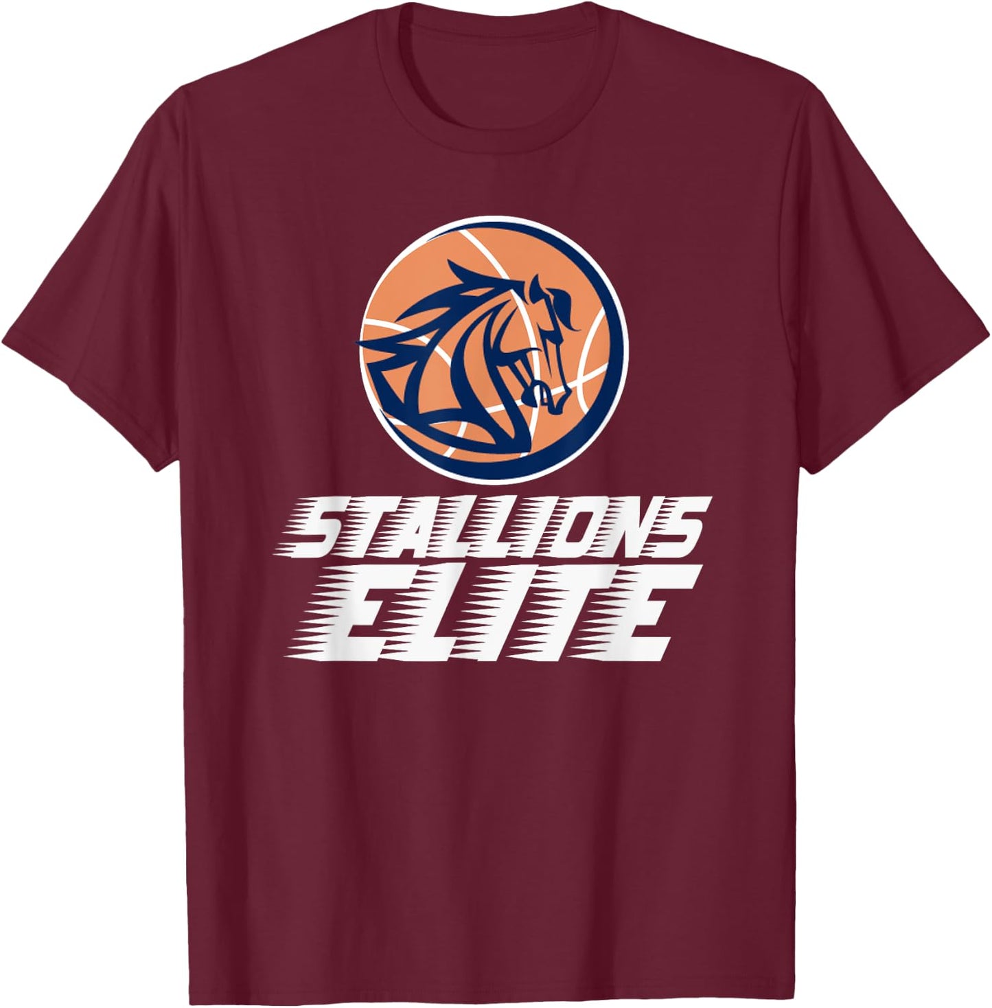 Stallions Elite Basketball Team T-Shirt - T-Shirt | Maroon