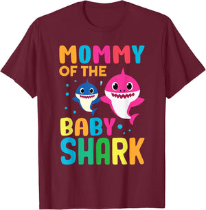 Shark Birthday Quote Funny B-day Mom T-Shirt - T-Shirt | Maroon