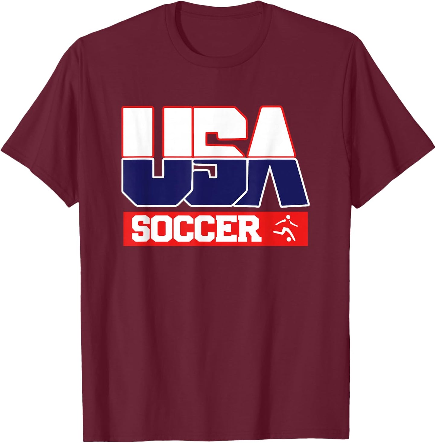 USA Team Soccer - Men & Women American Sports T-Shirt - T-Shirt | Maroon