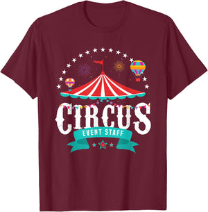 Circus Carnival Birthday Party T-Shirt - T-Shirt | Maroon
