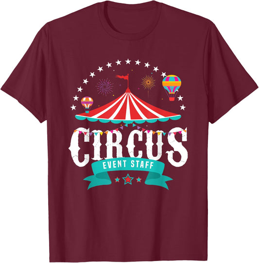 Circus Carnival Birthday Party T-Shirt - T-Shirt | Maroon