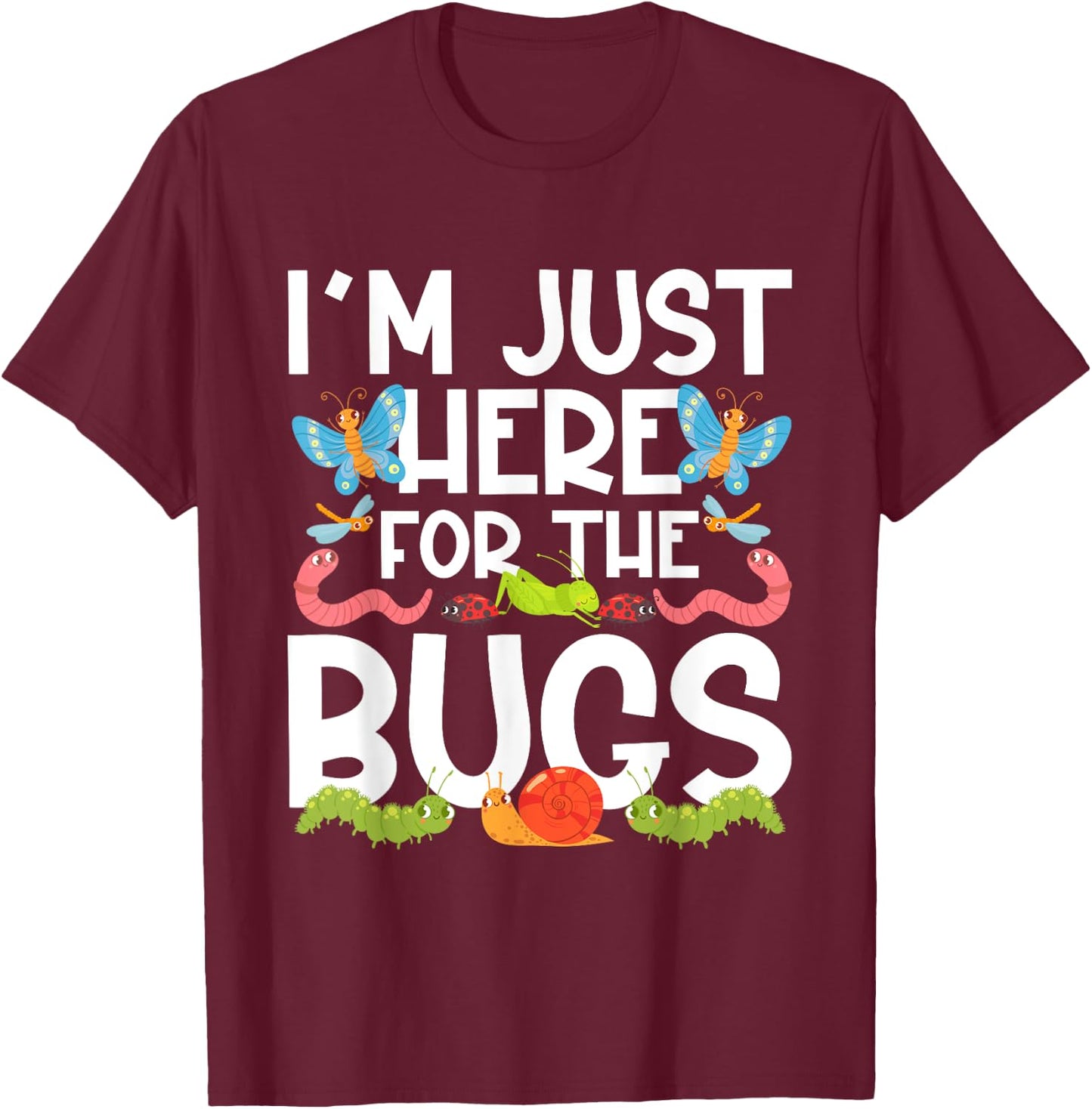 Bug Lover Insect T-Shirt - T-Shirt | Maroon